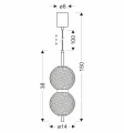 PUMA lampa wisząca 14cm czarny 10W LED 3000K klosz biały 32-35356 Candellux