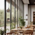 Lampa wisząca CORDEL elegancka - czarna z grafitowymi kloszami kulkami - minimalistyczne oświetlenie salonu 2x G9 LED 32-44051 Candellux