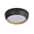 ABRUZZO LAMPA SUFITOWA PLAFON CZARNO DREWNIANY 24W LED 40X32 CM KLOSZ BIAŁY 14-24121 Candellux
