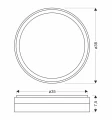Florida lampa sufitowa plafon biało złoty+czarny 24w led 38 cm klosz biały 13-11343 Candellux