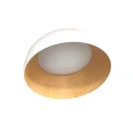 TRENTO LAMPA SUFITOWA PLAFON BIAŁO DREWNIANY 18W LED 35 CM KLOSZ BIAŁY 13-24169 Candellux