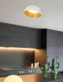 TRENTO LAMPA SUFITOWA PLAFON BIAŁO DREWNIANY 18W LED 35 CM KLOSZ BIAŁY 13-24169 Candellux