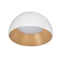 LIGURIA LAMPA SUFITOWA PLAFON BIAŁO DREWNIANY 18W LED 35 CM KLOSZ BIAŁY 13-24145 Candellux