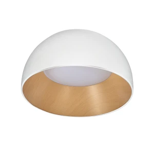 LIGURIA LAMPA SUFITOWA PLAFON BIAŁO DREWNIANY 18W LED 35 CM KLOSZ BIAŁY 13-24145 Candellux
