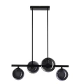 Kama lampa wisząca czarny+złoty 4x28W G9 klosz grafitowy 34-44143 Candellux