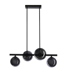 Kama lampa wisząca czarny+złoty 4x28W G9 klosz grafitowy 34-44143 Candellux