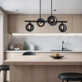 Kama lampa wisząca czarny+złoty 4x28W G9 klosz grafitowy 34-44143 Candellux