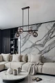 Kama lampa wisząca czarny+złoty 4x28W G9 klosz grafitowy 34-44143 Candellux