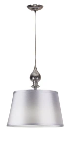 PRIMA LAMPA WISZĄCA CHROMOWY 1X60 E27 ABAŻUR SREBRNY 31-03690 Candellux