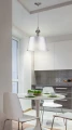 PRIMA LAMPA WISZĄCA CHROMOWY 1X60 E27 ABAŻUR SREBRNY 31-03690 Candellux