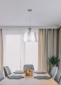 PRIMA LAMPA WISZĄCA CHROMOWY 1X60 E27 ABAŻUR SREBRNY 31-03690 Candellux