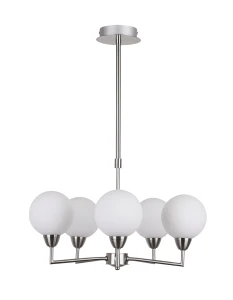 Logos lampa wisząca satynowy 5x25w g9 klosz biały 35-05458 Candellux
