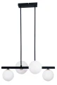 Kama lampa wisząca czarny+złoty 4x28w g9 klosz biały 34-01214 Candellux