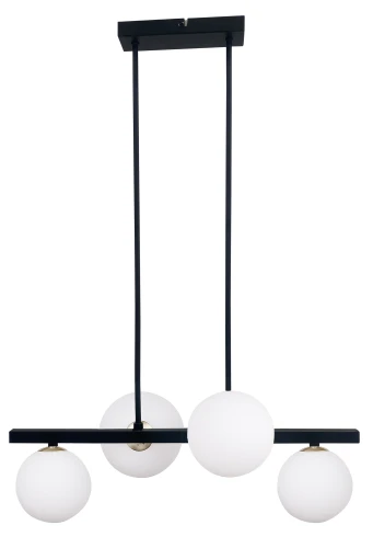 Kama lampa wisząca czarny+złoty 4x28w g9 klosz biały 34-01214 Candellux