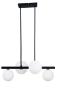 Kama lampa wisząca czarny+złoty 4x28w g9 klosz biały 34-01214 Candellux