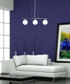 Raisa lampa wisząca chromowy 3x40w g9 klosz biały 33-01382 Candellux