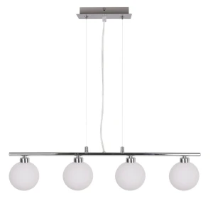 Raisa lampa wisząca chromowy 4x40 g9 klosz biały 34-01399 Candellux