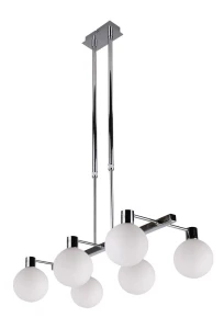Maldus lampa wisząca chromowy 6x40w g9 klosz biały 36-01481 Candellux