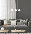 Ramon lampa wisząca chromowy 3x40w g9 klosz biały 33-01405 Candellux