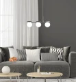 Ramon lampa wisząca chromowy 3x40w g9 klosz biały 33-01405 Candellux