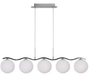 Ramon lampa wisząca chromowy 5x40w g9 klosz biały 35-01429 Candellux