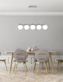 Ramon lampa wisząca chromowy 5x40w g9 klosz biały 35-01429 Candellux