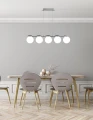 Ramon lampa wisząca chromowy 5x40w g9 klosz biały 35-01429 Candellux