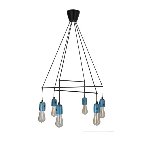 VIDER LAMPA WISZĄCA CZARNY 6X40W E27  36-10513 Candellux