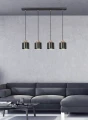 Olena lampa wisząca czarna 4x60w e27 klosz czarny 34-78131 Candellux