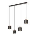 Olena lampa wisząca czarna 4x60w e27 klosz czarny 34-78131 Candellux
