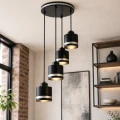 Wama lampa wisząca czarny 4x40w e27 klosz czarny+srebrny 34-00491 Candellux
