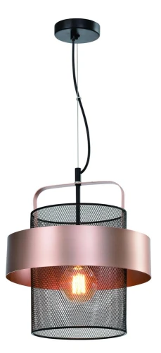 Fiba lampa wisząca czarny 1x40w e27 klosz miedziano czarny 31-78490 Candellux