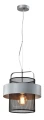 Fiba lampa wisząca czarny 1x40w e27 klosz srebrno czarny 31-78506 Candellux