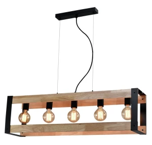 Varna lampa wisząca czarny 5x40w e27 klosz czarny 35-79282 Candellux