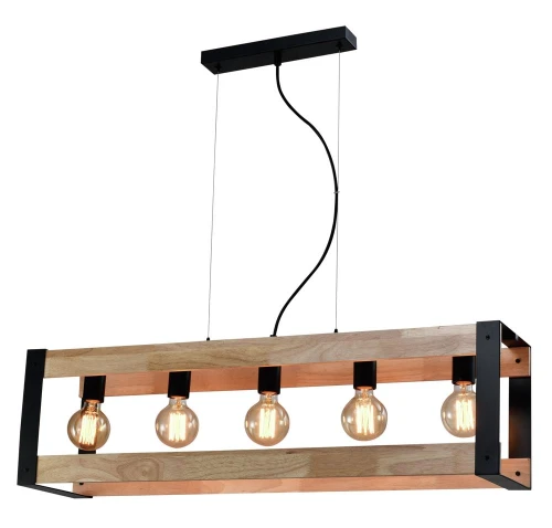 Varna lampa wisząca czarny 5x40w e27 klosz czarny 35-79282 Candellux