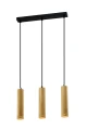 Tubo lampa wisząca czarny 3x25w gu10 klosz 25cm drewniany 33-79138 Candellux