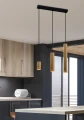 Tubo lampa wisząca czarny 3x25w gu10 klosz mix drewniany 33-79114 Candellux