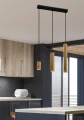 Tubo lampa wisząca czarny 3x25w gu10 klosz mix drewniany 33-79114 Candellux