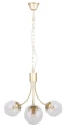 Dani lampa wisząca mosiądz 3x40w e14 klosz bezbarwny 33-79015 Candellux
