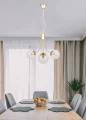 Dani lampa wisząca mosiądz 3x40w e14 klosz bezbarwny 33-79015 Candellux