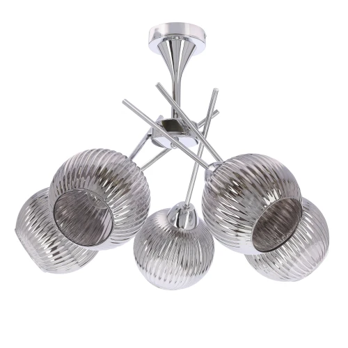 Lampa wisząca CESAR srebrna 5x40W E27 nowoczesna elegancja do salonu jadalni sypialni  35-48370 Candellux