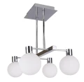 Maldus lampa wisząca chromowy sztyca 4x40w g9 klosz biały 34-01467 Candellux