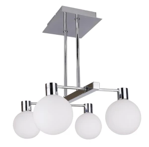 Maldus lampa wisząca chromowy sztyca 4x40w g9 klosz biały 34-01467 Candellux