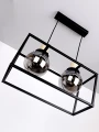 Retro 2 lampa wisząca czarny 2x40w e27 klosz dymiony 32-00750 Candellux