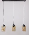 Felis lampa wisząca czarny 3x60w e27 klosz bursztynowy 33-00187 Candellux