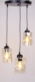 Felis lampa wisząca talerz czarny 3x60w e27 klosz bursztynowy 33-00217 Candellux