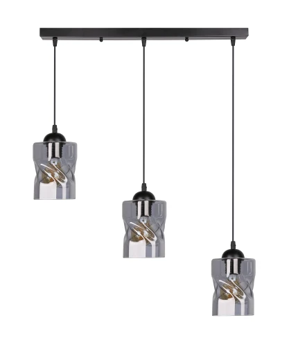 Felis lampa wisząca czarny 3x60w e27 klosz dymiony 33-00149 Candellux
