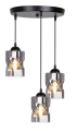 Felis lampa wisząca talerz czarny 3x60w e27 klosz dymiony 33-00200 Candellux