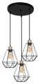 PRIMO LAMPA WISZĄCA TALERZ CZARNY+PATYNA 3X60W E27 KLOSZ CZARNY 33-00323 Candellux