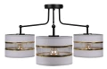 Andy lampa wisząca czarny 3x40w e27 abażur szary+złoty 33-00514 Candellux